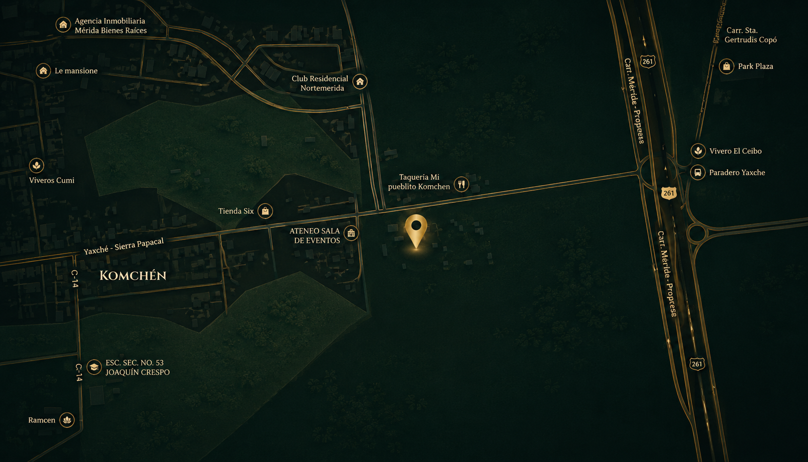 Ubicación del Santuario Maestro Ramcen en Komchén, Yucatán — ver en Google Maps